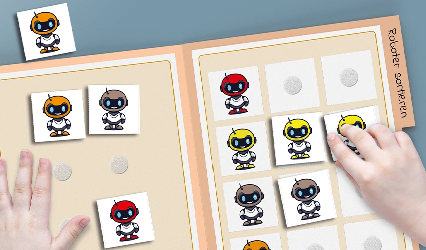 sortiri creator Roboter sortieren als Registermappe